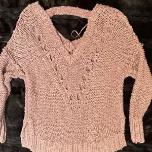 knit cut out sweater